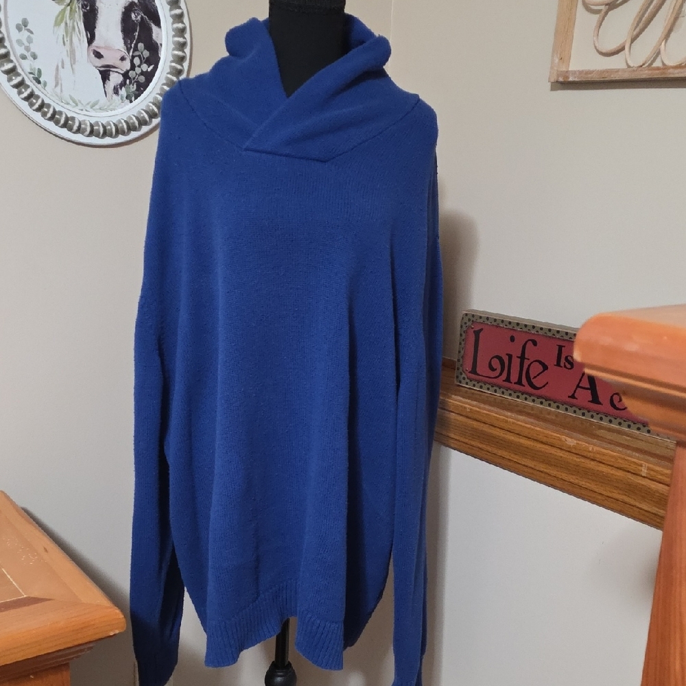 Goodthreads Women's Cowl Neck Sweater in Rich Blue